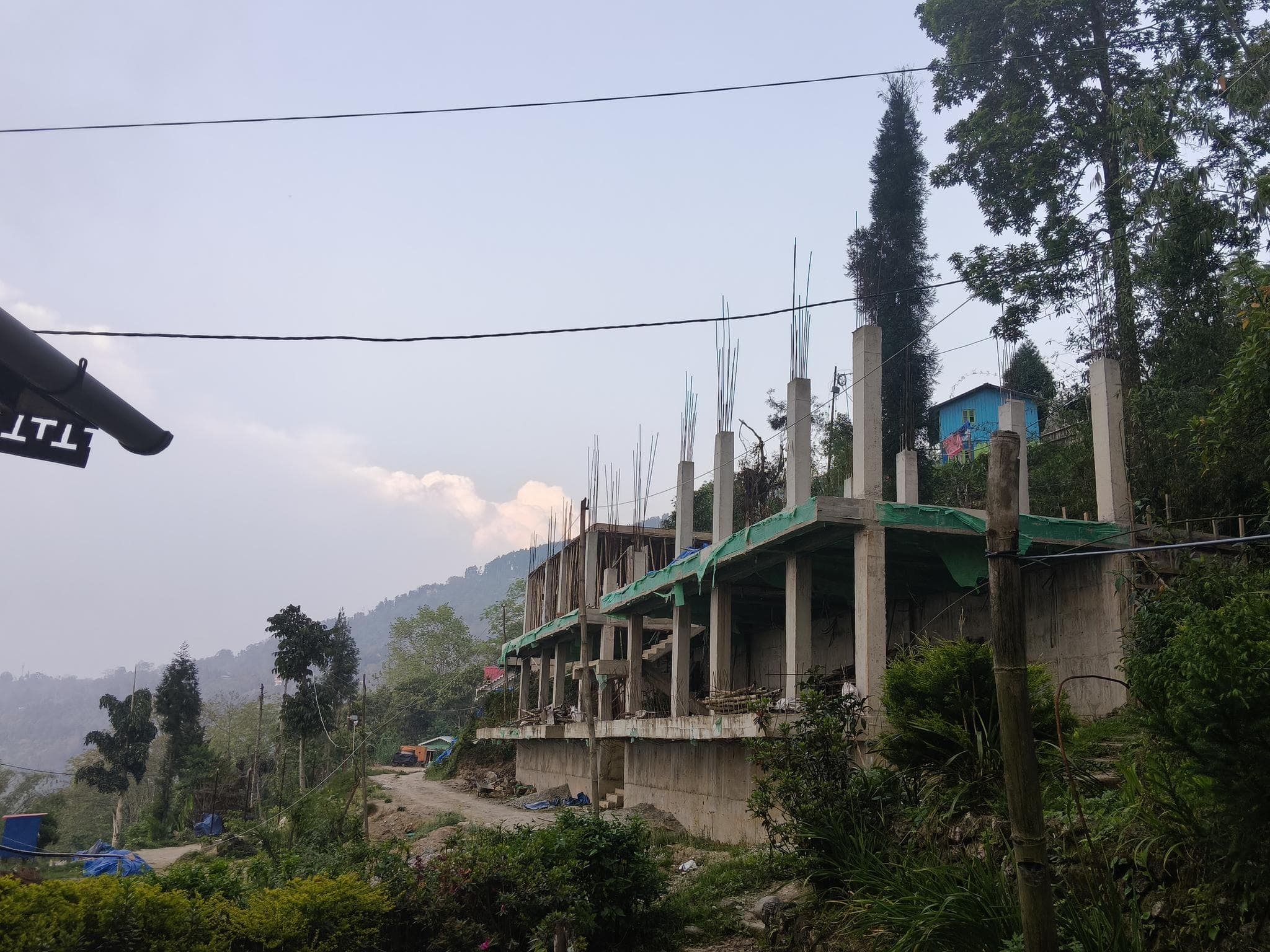 New construction at the front